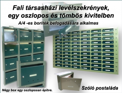 Fali társasházi levélszekrények Fali társasházi levélszekrények